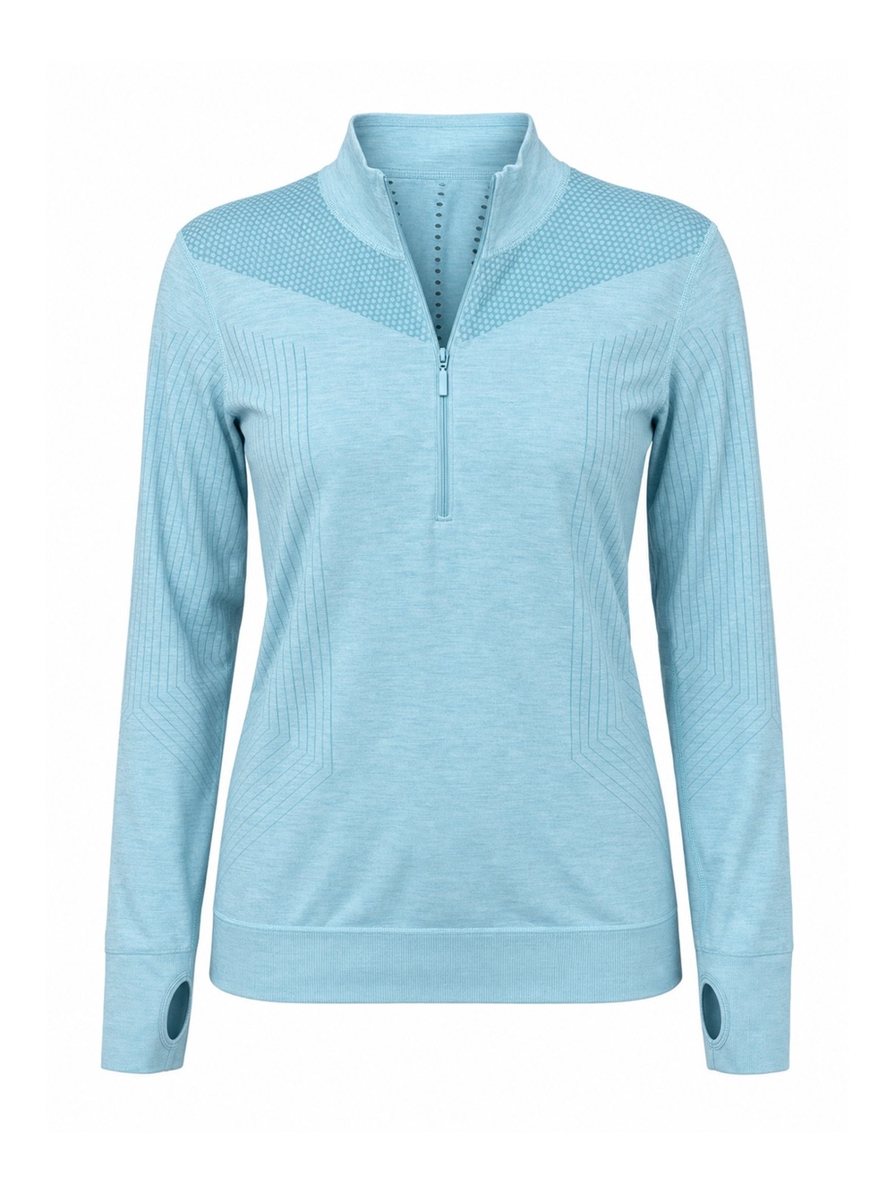 Sport Haley Aqua Blue Quarter Zip Pullover Mesh Yoke Women Small Athletic Golf